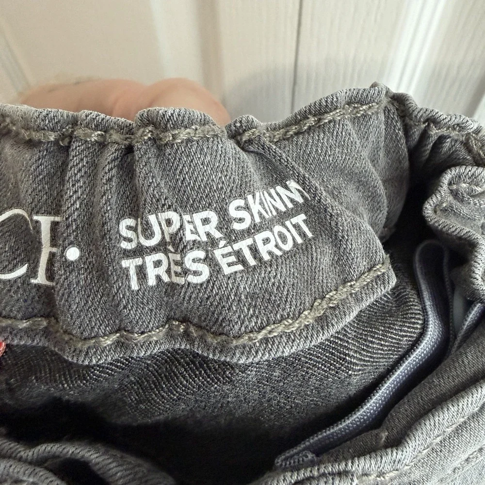 Place Gray Super Skinny Stretch Adjustable Jeans Boys Size 12 Casual School Play